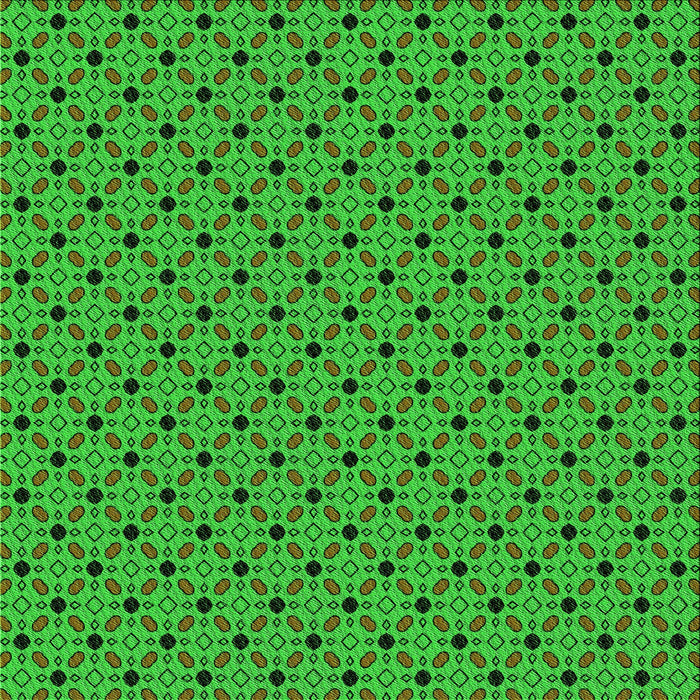 Round Patterned Lime Green Rug, pat2437grn