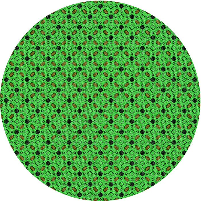 Square Patterned Lime Green Rug, pat2437grn
