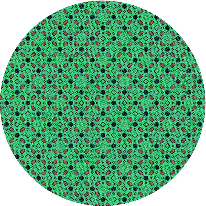 Square Machine Washable Transitional Medium Forest Green Rug in a Living Room, wshpat2437lblu