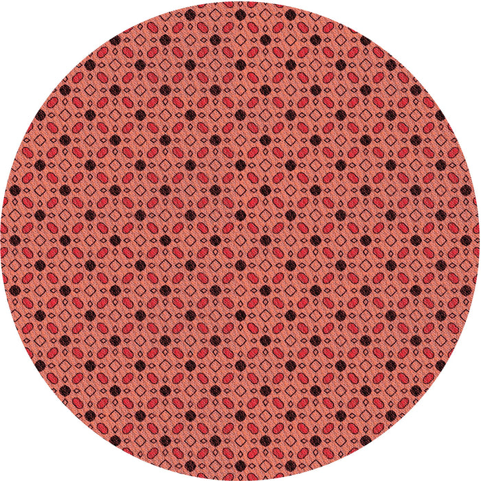 Square Patterned Red Rug, pat2437rd