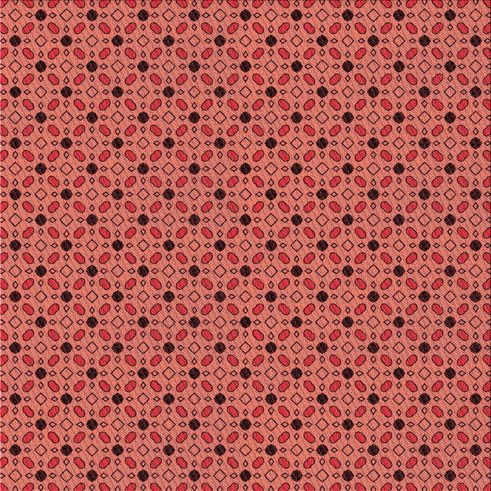 Round Patterned Red Rug, pat2437rd