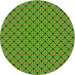 Sideview of Patterned Bright Green Novelty Rug, pat2437