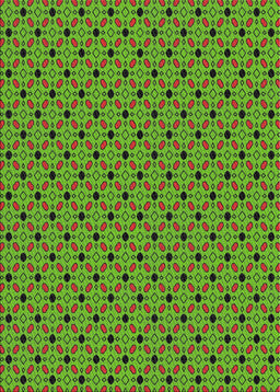 Patterned Bright Green Novelty Rug, pat2437
