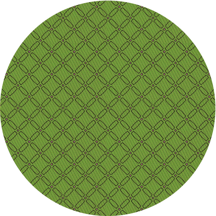 Square Machine Washable Transitional Seaweed Green Rug in a Living Room, wshpat2438brn