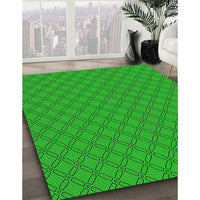 Patterned Lime Green Rug, pat2438grn