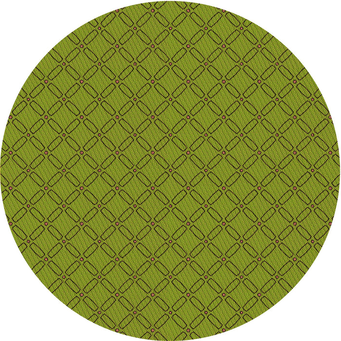 Square Patterned Pistachio Green Rug, pat2438org