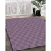 Machine Washable Transitional Viola Purple Rug in a Family Room, wshpat2438pur