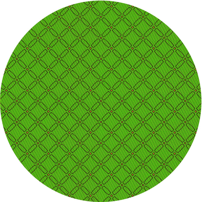 Square Patterned Lime Green Rug, pat2438yw