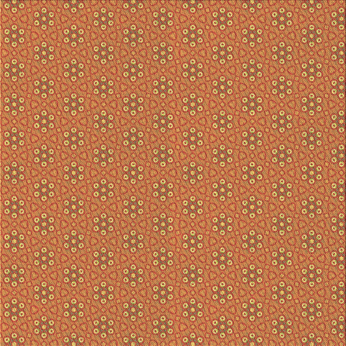 Round Patterned Scarlet Red Rug, pat2439brn