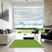 Machine Washable Transitional Green Rug in a Kitchen, wshpat2439grn