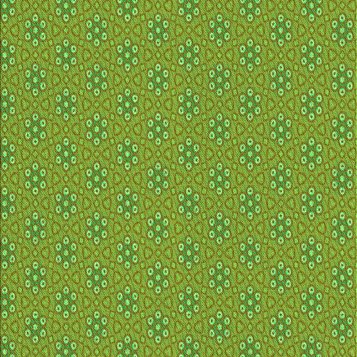 Machine Washable Transitional Green Rug, wshpat2439grn