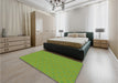 Patterned Green Rug in a Bedroom, pat2439grn