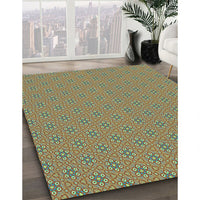 Patterned Light Brown Rug, pat2439lblu