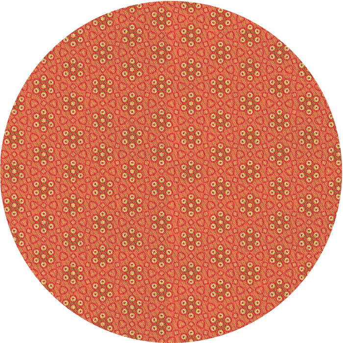 Square Patterned Orange Rug, pat2439org