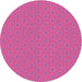 Square Patterned Deep Pink Rug, pat2439pur