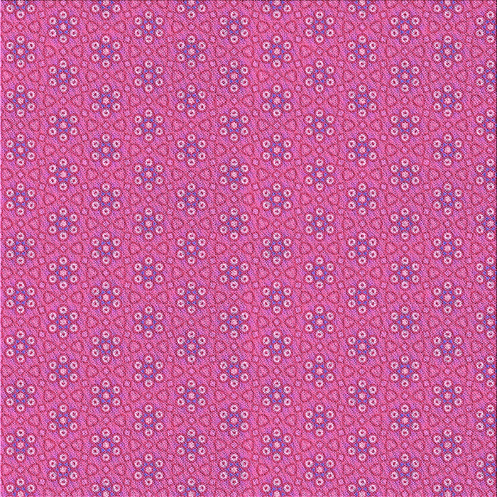 Round Patterned Deep Pink Rug, pat2439pur
