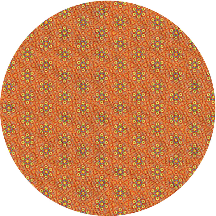 Square Machine Washable Transitional Yellow Rug, wshpat2439