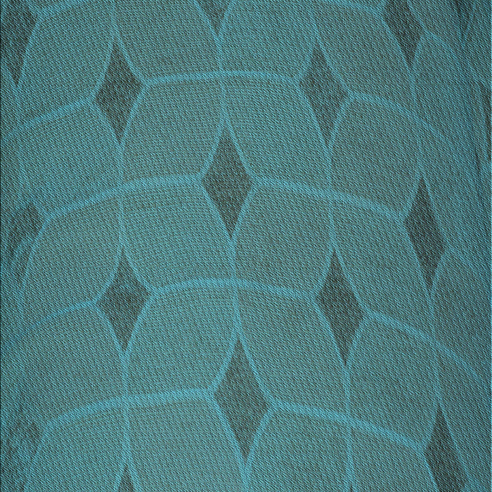 Patterned Medium Teal Green Rug, pat244lblu