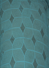 Machine Washable Transitional Medium Teal Green Rug, wshpat244lblu