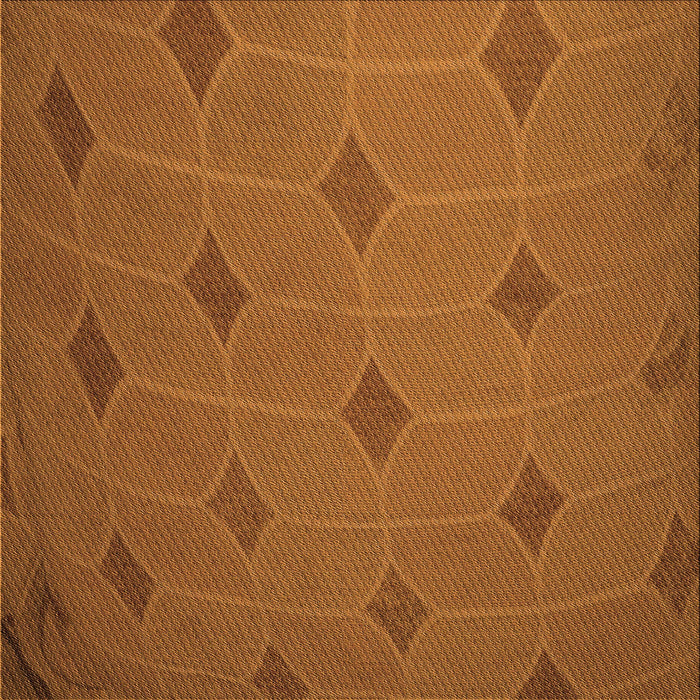 Round Patterned Neon Orange Rug, pat244org