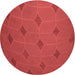 Square Machine Washable Transitional Red Rug in a Living Room, wshpat244rd