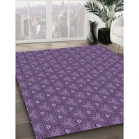 Patterned Purple Rug, pat2440blu