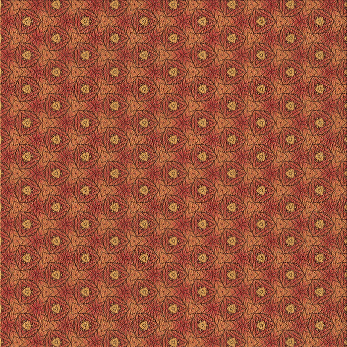 Round Patterned Neon Orange Rug, pat2440brn