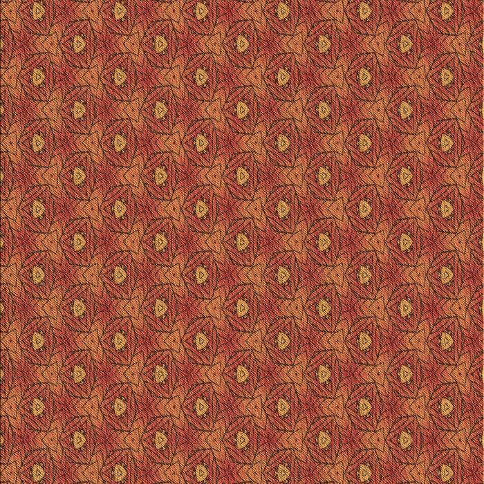 Patterned Neon Orange Rug, pat2440brn