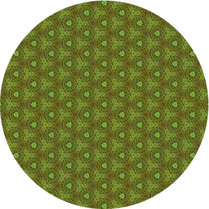 Square Machine Washable Transitional Antique Bronze Green Rug in a Living Room, wshpat2440grn