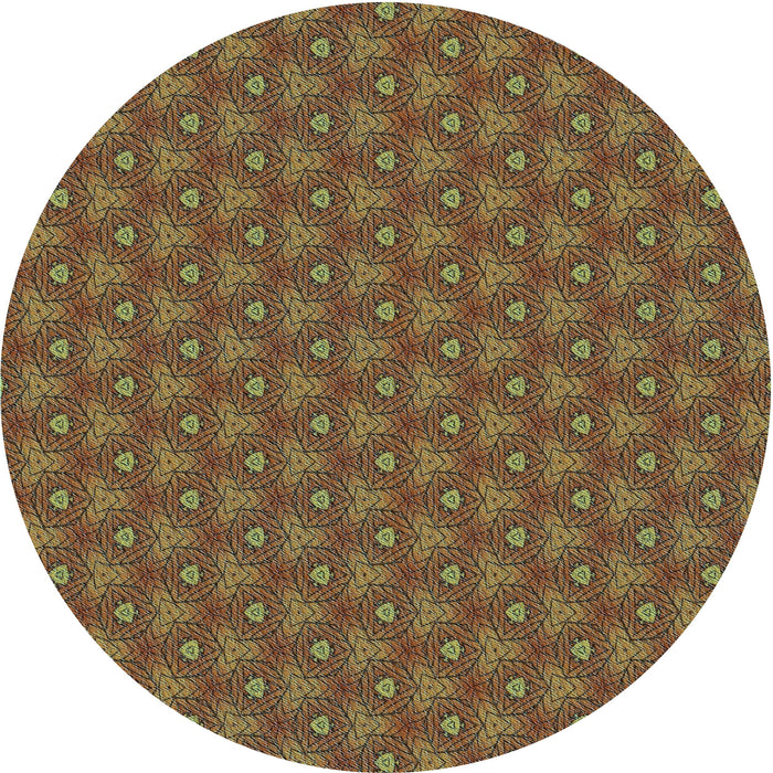 Square Patterned Copper Brown Rug, pat2440lblu
