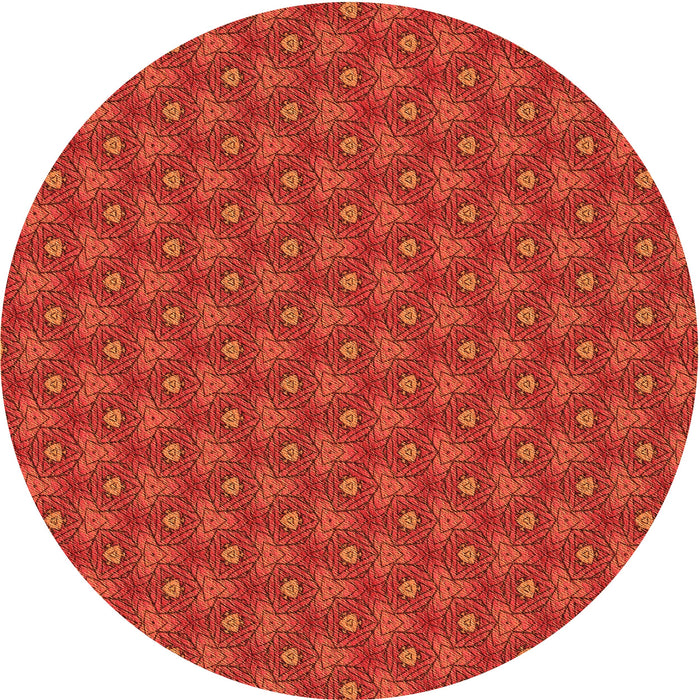 Square Machine Washable Transitional Orange Red Orange Rug in a Living Room, wshpat2440org