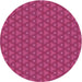 Square Patterned Neon Pink Rug, pat2440pur