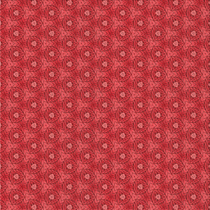 Round Patterned Red Rug, pat2440rd