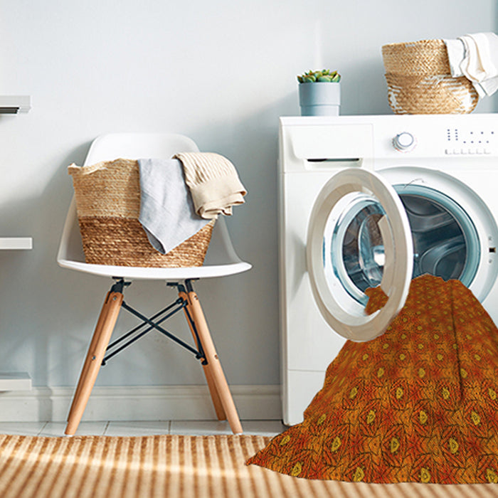 Machine Washable Transitional Neon Orange Rug in a Washing Machine, wshpat2440yw