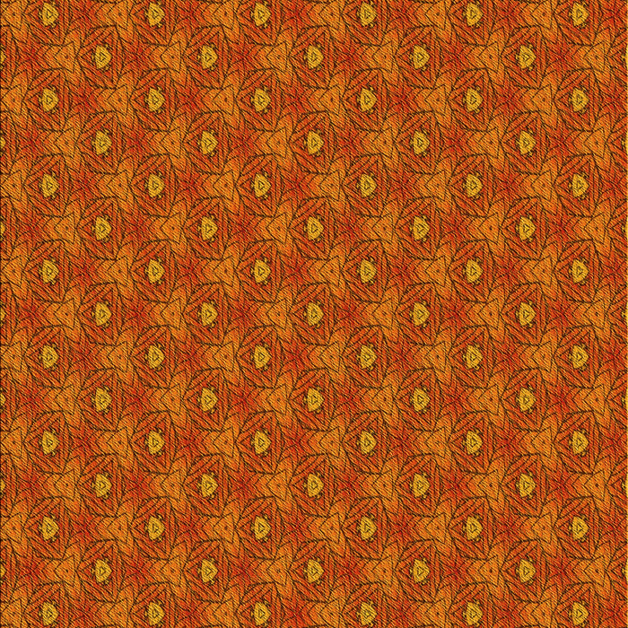 Patterned Neon Orange Rug, pat2440yw