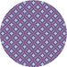 Square Patterned Purple Mimosa Purple Rug, pat2441blu