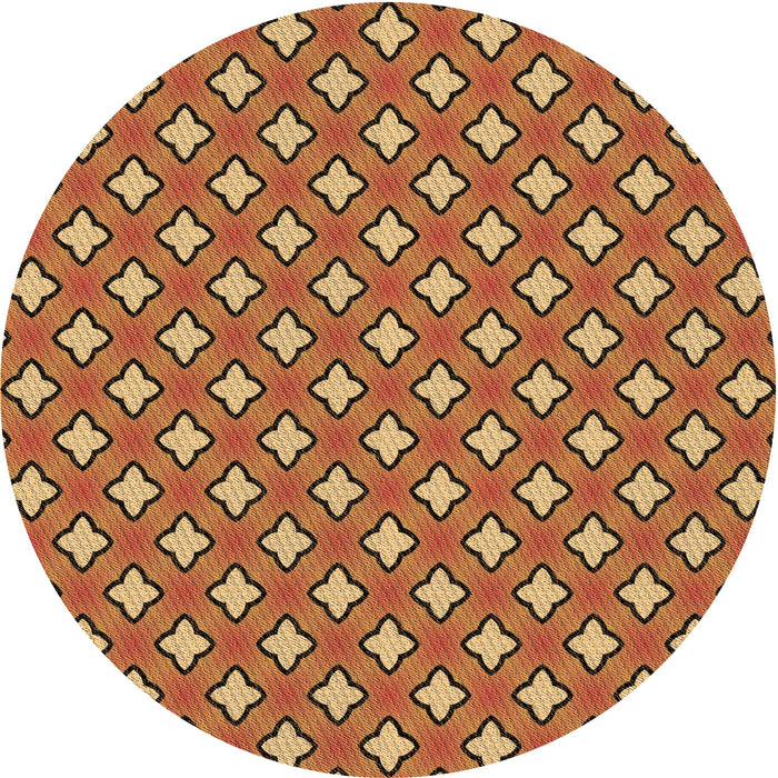 Square Patterned Orange Rug, pat2441brn