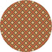 Square Patterned Orange Rug, pat2441brn