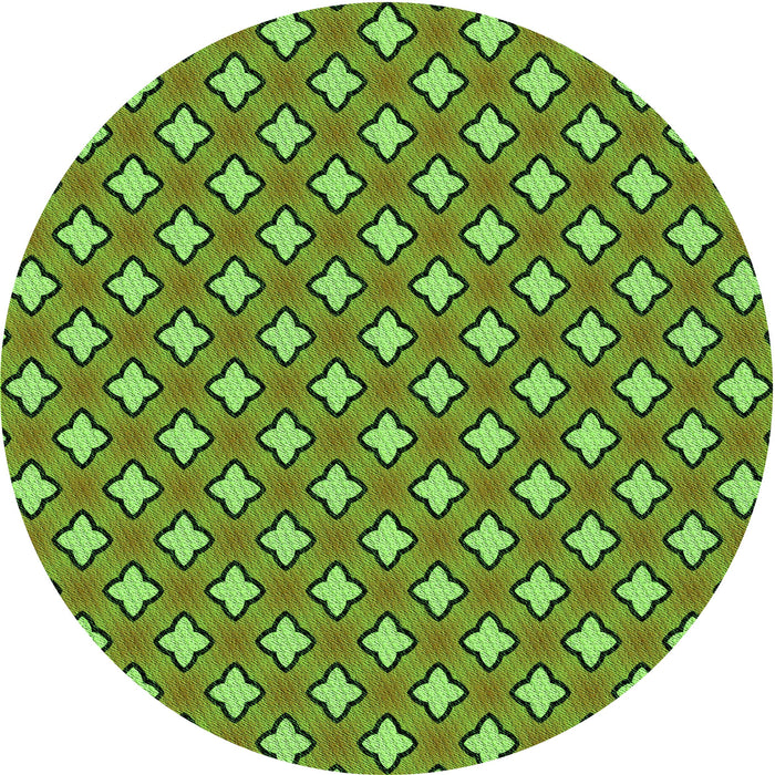 Square Patterned Seaweed Green Rug, pat2441grn