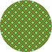 Square Patterned Seaweed Green Rug, pat2441grn