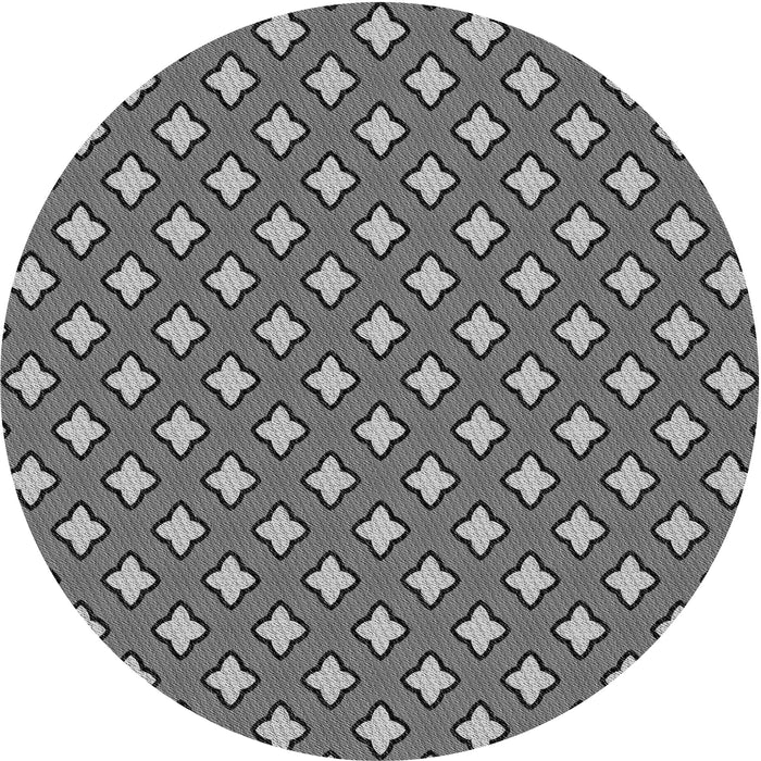Square Patterned Dark Gray Rug, pat2441gry