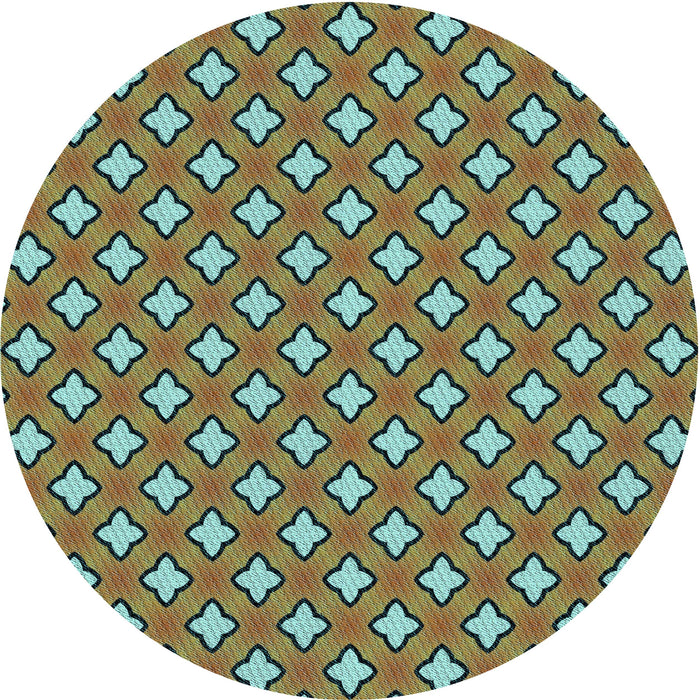 Square Patterned Red Brown Rug, pat2441lblu