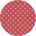 Square Patterned Red Rug, pat2441rd