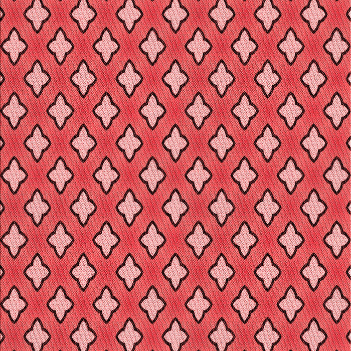 Patterned Red Rug, pat2441rd