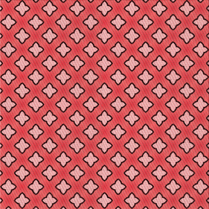 Round Patterned Red Rug, pat2441rd