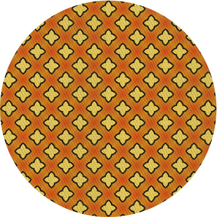 Square Patterned Mahogany Brown Rug, pat2441yw