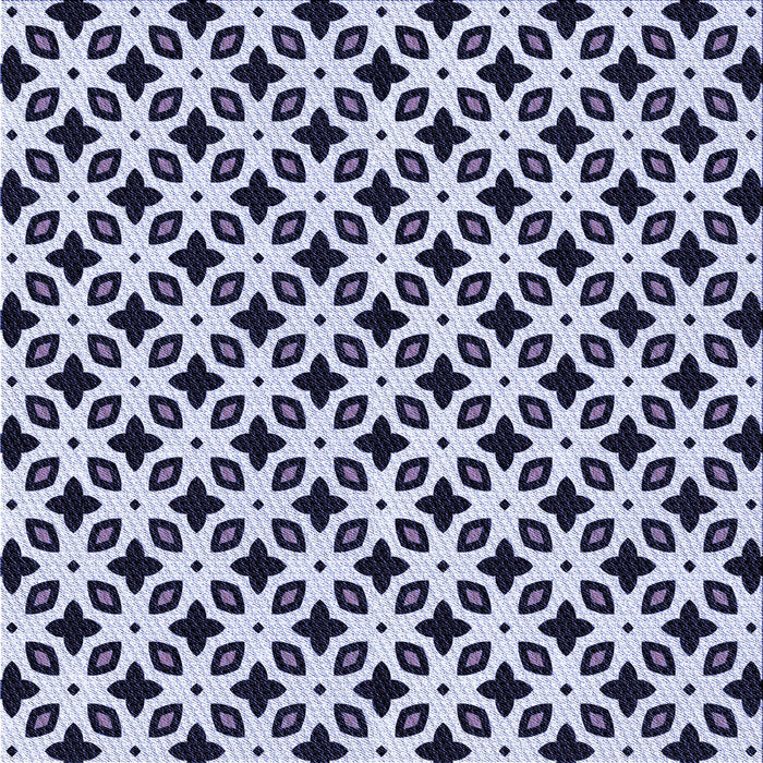 Round Patterned Blue Rug, pat2442blu