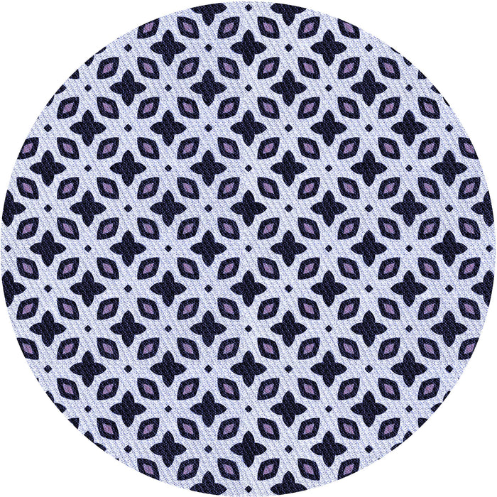 Square Patterned Blue Rug, pat2442blu