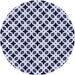 Square Patterned Blue Rug, pat2442blu