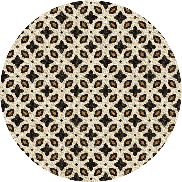Square Patterned Golden Blonde Gold Rug, pat2442brn